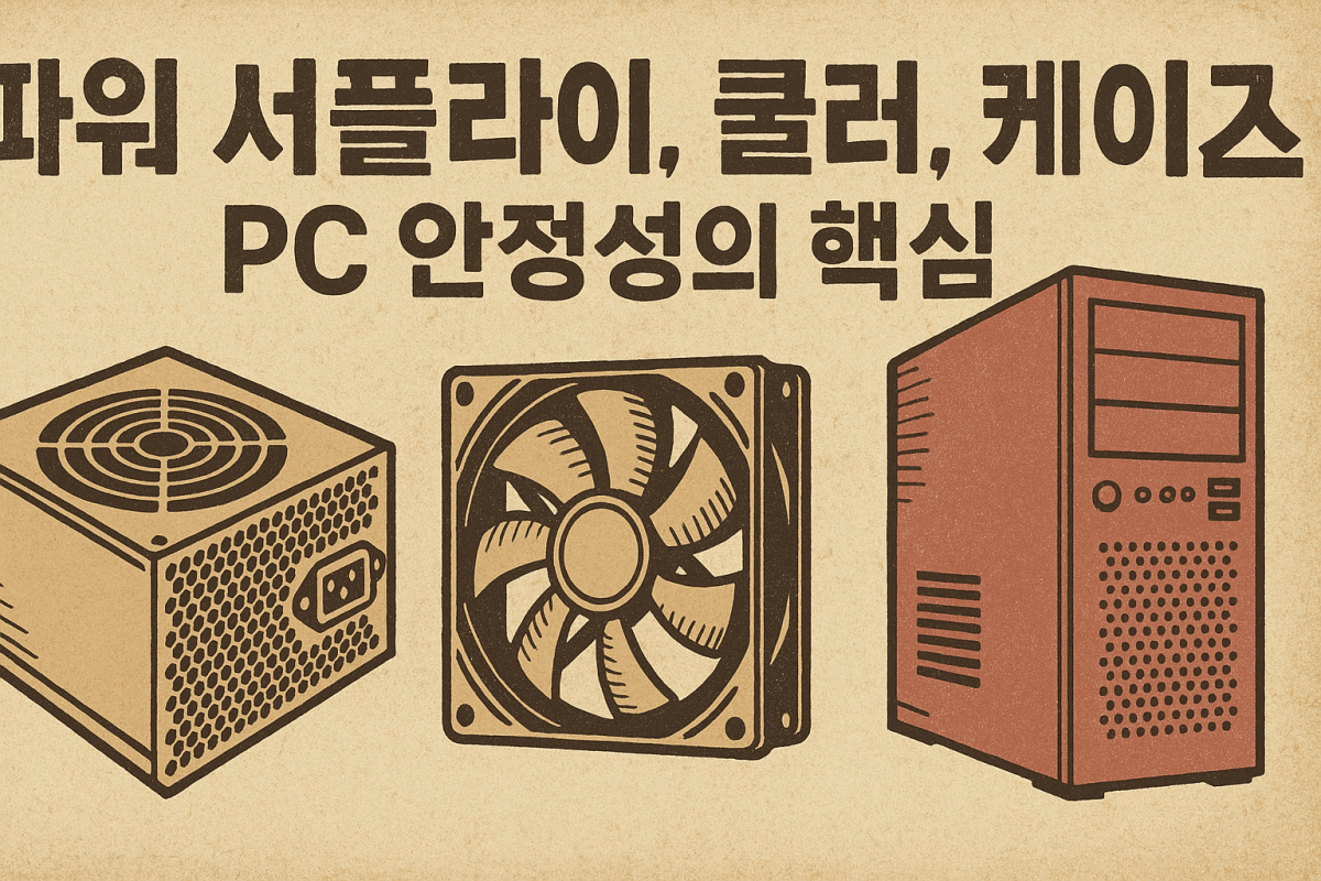 파워 서플라이, 쿨러, 케이스: PC 안정성의 핵심 부품